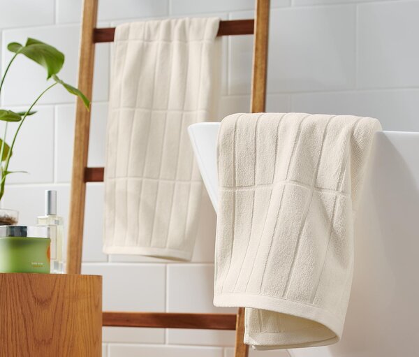 Prémiové ručníky, 2 ks, krémově bílé