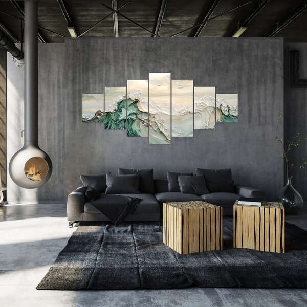 Obraz - 3D abstrakce moře (210x100 cm)