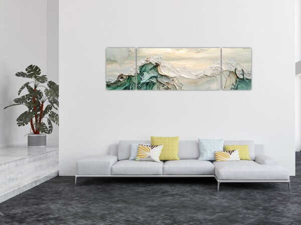 Obraz - 3D abstrakce moře (170x50 cm)