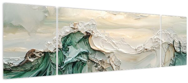 Obraz - 3D abstrakce moře (170x50 cm)