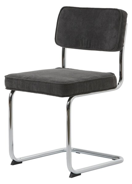 Šedá manšestrová jídelní židle Rupert – Unique Furniture