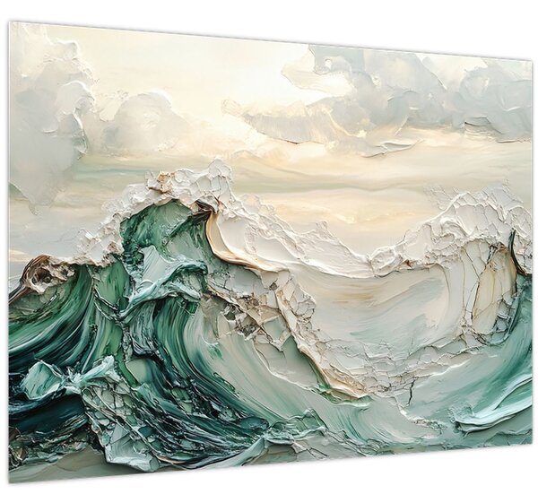Obraz - 3D abstrakce moře (70x50 cm)