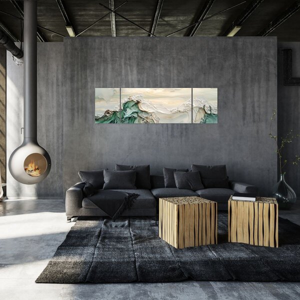 Obraz - 3D abstrakce moře (170x50 cm)