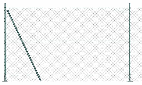 Zábradlí s betonovým základem 10 x 1,4 m Ocel potažená PVC 3351239