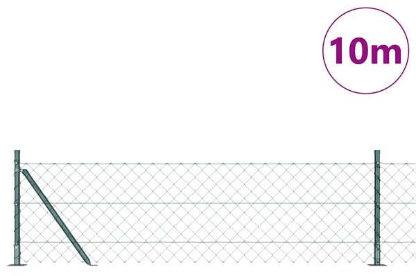 Zábradlí s betonovým základem 10 x 0,4 m Ocel potažená PVC 3351234
