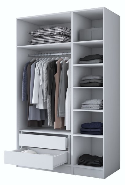 Šatní skříň Bastat 4094 (bílá). Akce -20%