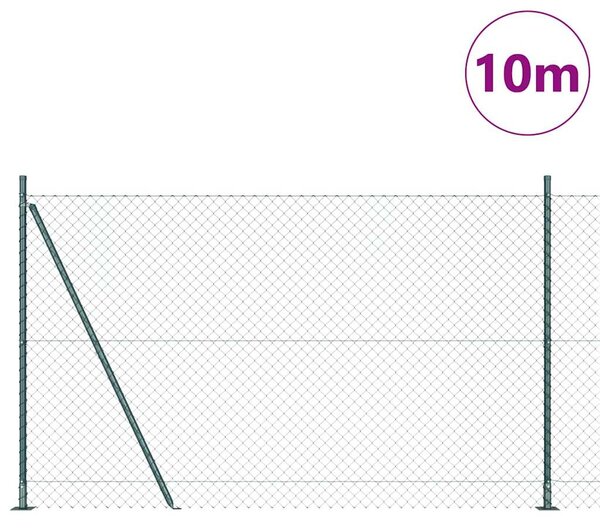 Zábradlí s betonovým základem 10 x 1,4 m Ocel potažená PVC 3351239