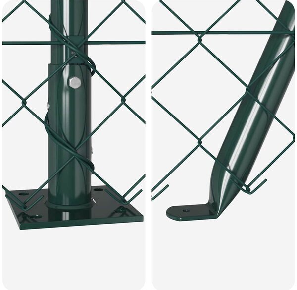 Zábradlí s betonovým základem 10 x 0,4 m Ocel potažená PVC 3351234