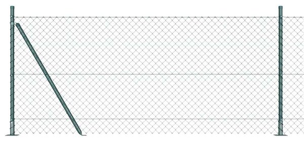 Zábradlí s betonovým základem 10 x 0,8 m Ocel potažená PVC 3351228