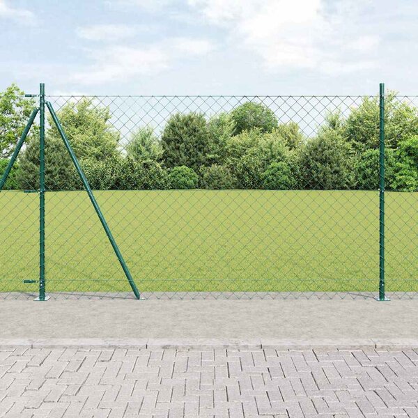 Zábradlí s betonovým základem 10 x 1,6 m Ocel potažená PVC 3351241