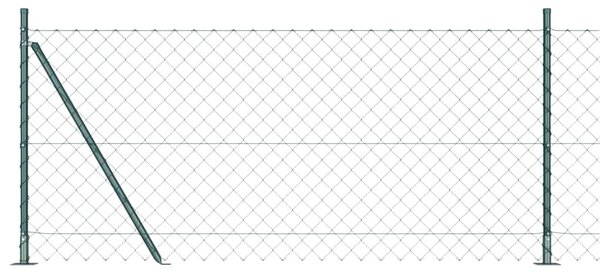 Zábradlí s betonovým základem 10 x 0,8 m Ocel potažená PVC 3351236