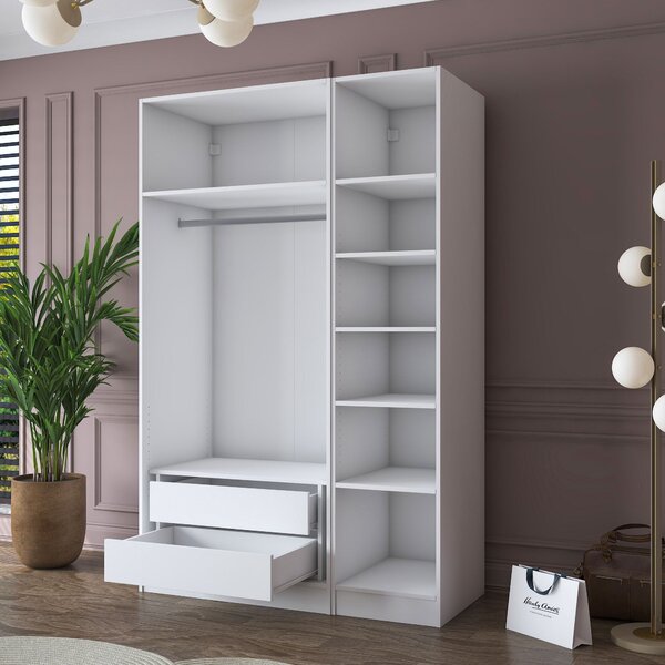 Šatní skříň Bastat 4094 (bílá). Akce -20%