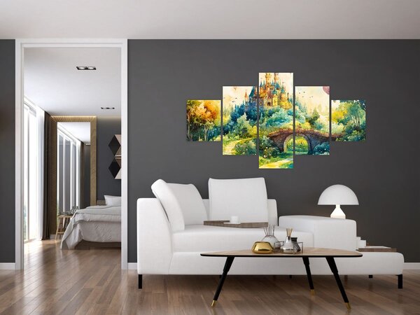 Obraz - Pohádkový zámek (125x70 cm)