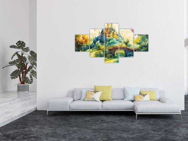 Obraz - Pohádkový zámek (125x70 cm)