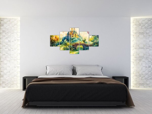 Obraz - Pohádkový zámek (125x70 cm)