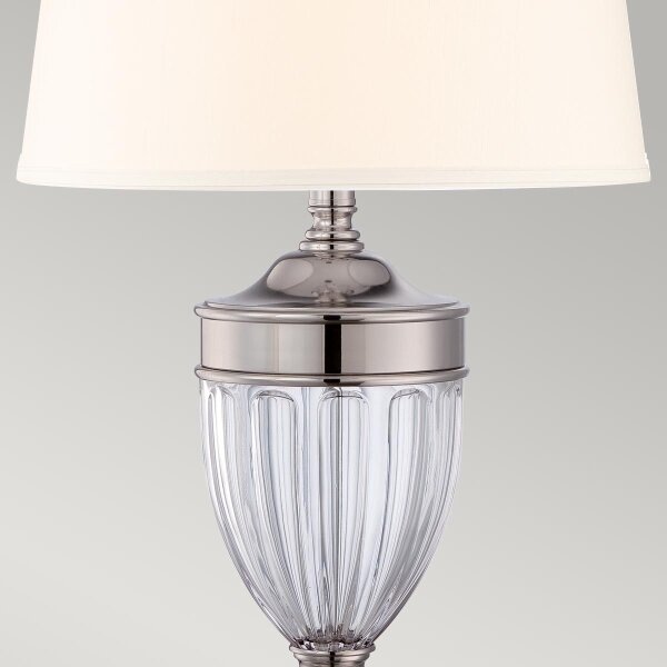 Quoizel QZ-DENNISON-PN - Stolní lampa DENNISON 1xE27/60W/230V lesklý chrom