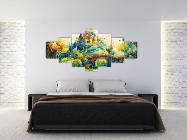 Obraz - Pohádkový zámek (210x100 cm)