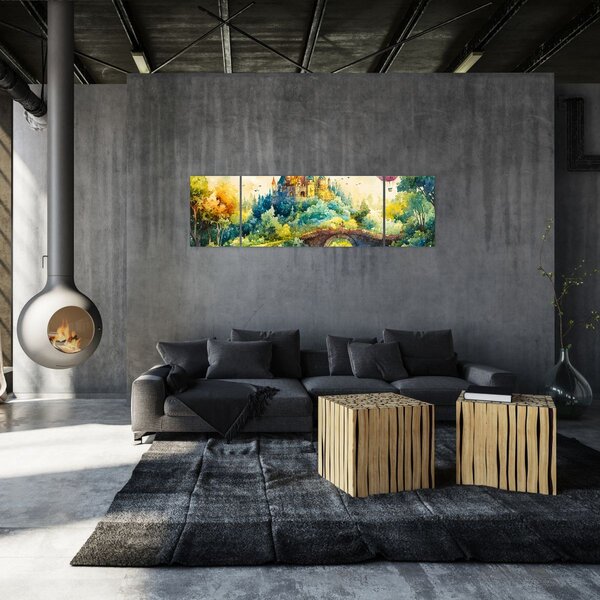 Obraz - Pohádkový zámek (170x50 cm)