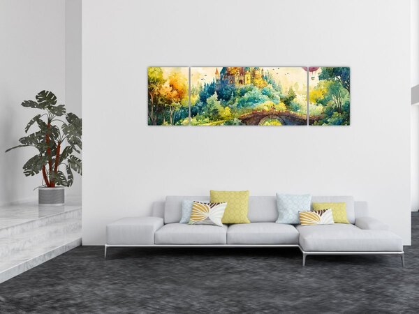 Obraz - Pohádkový zámek (170x50 cm)