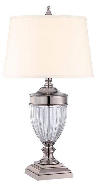 Quoizel QZ-DENNISON-PN - Stolní lampa DENNISON 1xE27/60W/230V lesklý chrom