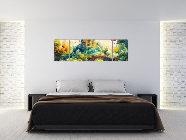 Obraz - Pohádkový zámek (170x50 cm)