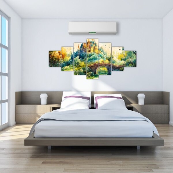 Obraz - Pohádkový zámek (210x100 cm)