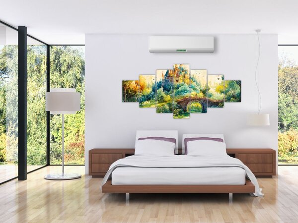 Obraz - Pohádkový zámek (210x100 cm)