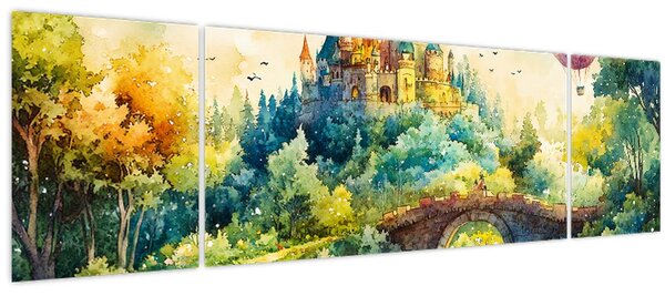 Obraz - Pohádkový zámek (170x50 cm)