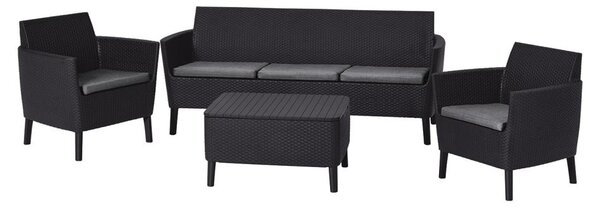 Zahradní set KETER Salemo 3 Seater Sofa - grafitová / edá