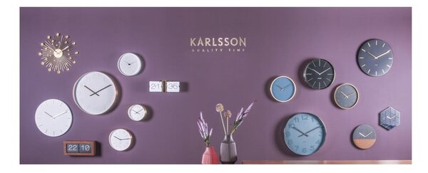 Černé nástěnné hodiny Karlsson Charm