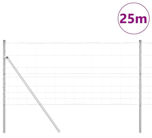 Zemní fixační svařovaný drátěný plot 25 x 1 m Pozinkovaná ocel 3351338