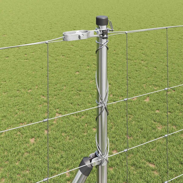 Zemní fixační svařovaný drátěný plot 25 x 1,6 m Stříbrná 3351356