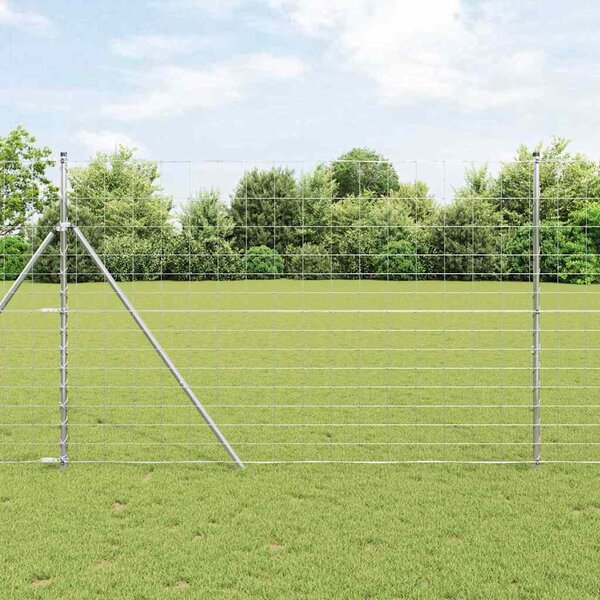 Zemní fixační svařovaný drátěný plot 25 x 1,6 m Stříbrná 3351356