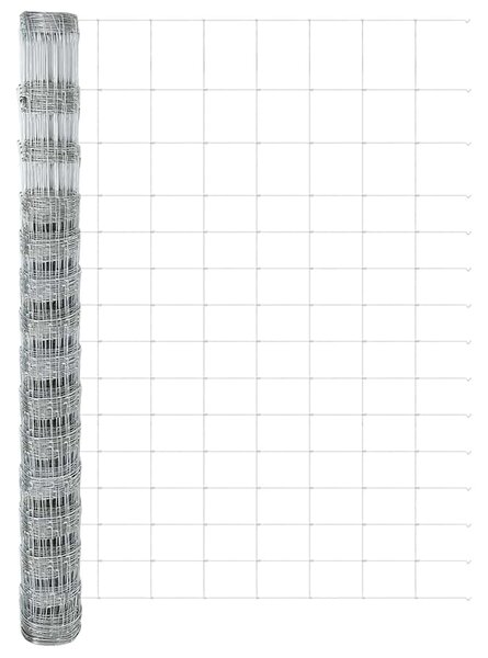 Zemní fixační svařovaný drátěný plot 25 x 1,6 m Stříbrná 3351356
