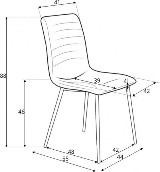 Halmar Jídelní židle K251 - šedá