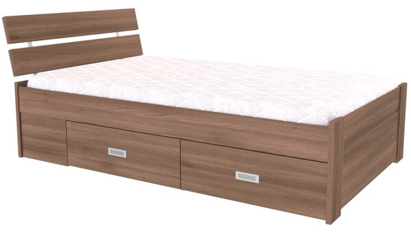Zvýšené lůžko AMÉLIE Šířka 120 cm, Dub bělený, zapuštěné úchytky