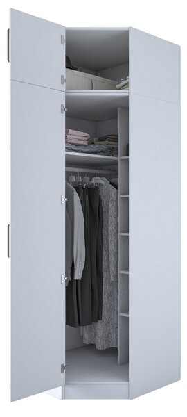 Šatní skříň Baimy 4689 (bílá). Akce -21%