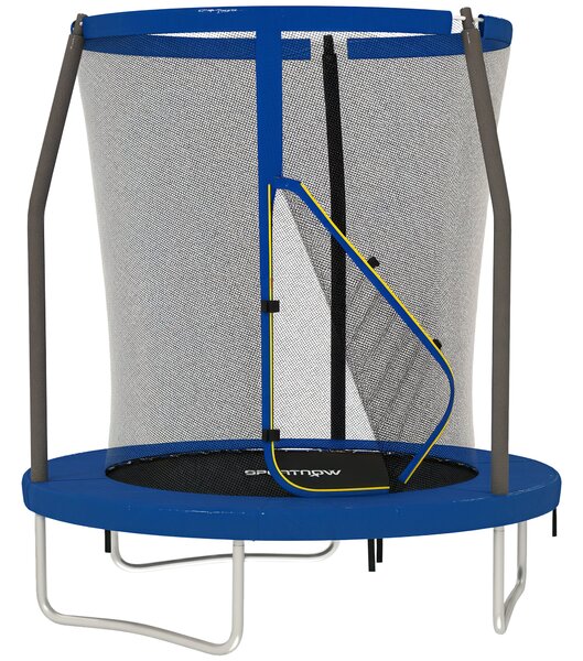 Dětský trampolína SPORTNOW, 1,83m zahradní trampolína s ochrannou sítí, ocelový rám, modrá | Aosom