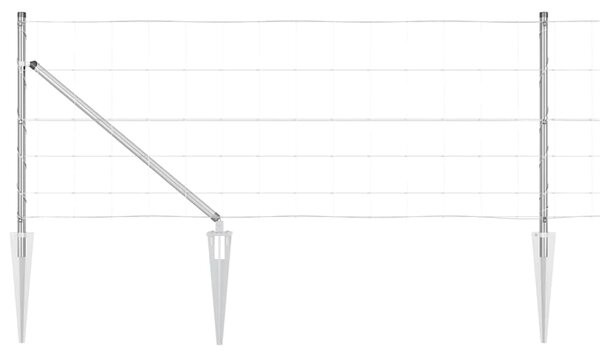 Svařované drátěné ploty s hroty 25 x 0,8 m Pozinkovaná ocel 3351417