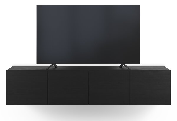 -25 % Dny MOMENTI– Marckeric Černý TV stolek Daroca 180 x 35 cm