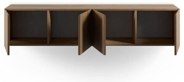 Marckeric Hnědý TV stolek Daroca 180 x 35 cm s dubovým dekorem