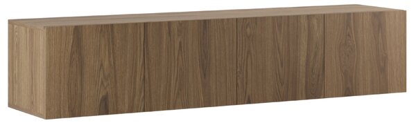 Marckeric Hnědý TV stolek Daroca 180 x 35 cm s dubovým dekorem