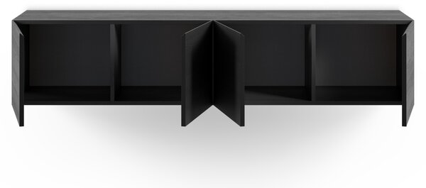 -25 % Dny MOMENTI– Marckeric Černý TV stolek Daroca 180 x 35 cm