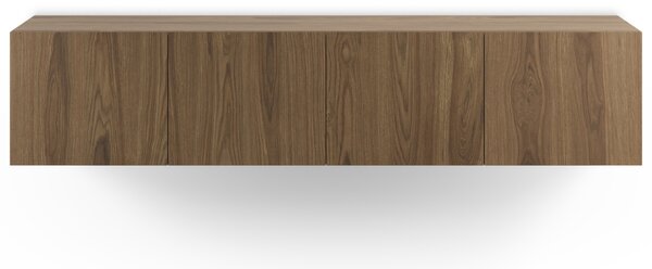 Marckeric Hnědý TV stolek Daroca 180 x 35 cm s dubovým dekorem