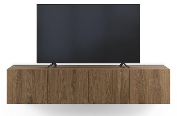 Marckeric Hnědý TV stolek Daroca 180 x 35 cm s dubovým dekorem