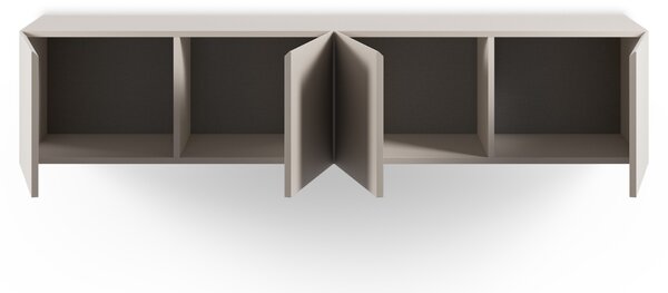 -25 % Dny MOMENTI– Marckeric Béžový lakovaný TV stolek Daroca 180 x 35 cm