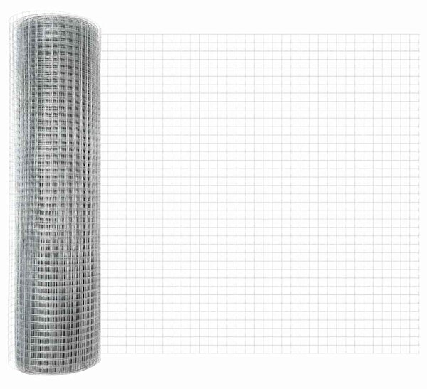 Zemní upevnění svařované drátěné ploty 10 x 0,4 m Stříbrná 3351555