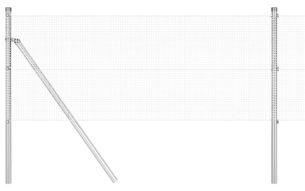 Zemní upevnění svařované drátěné ploty 10 x 0,4 m Stříbrná 3351555