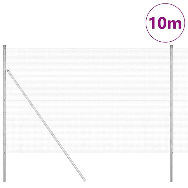 Zemní upevnění svařované drátěné ploty 10 x 1,5 m Stříbrná 3351583