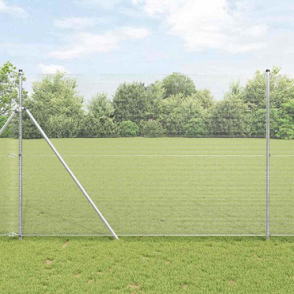 Zemní upevnění svařované drátěné ploty 10 x 1,5 m Stříbrná 3351583